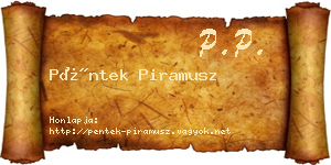 Péntek Piramusz névjegykártya